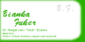 bianka fuker business card
